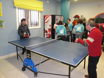 Algunos prefirieron el tenis de mesa.